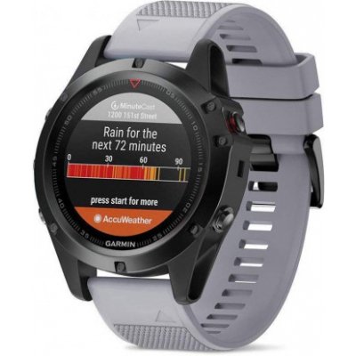 BStrap Silicone Acton řemínek na Garmin Fenix 5, gray SGA001C05 – Zboží Mobilmania