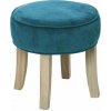 Taburet Atmosphera Čalouněný taburet, elegantní potažená stolička ve velice originální mořské barvě