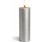 SIRIUS LED svíčka na baterie vosková Sille, Ø 5 × 20 cm, stříbrná, 2× AA – Hledejceny.cz