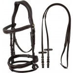 EQUESTRO Uzdečka anatomická s anglickým nánosníkem tmavě hnědá – Zboží Dáma