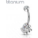 Šperky4U piercing do pupíku titan TIT1104-M – Zboží Dáma