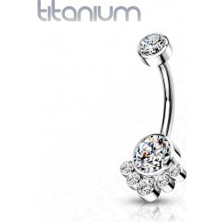 Šperky4U piercing do pupíku titan TIT1104-M