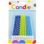 GoDan Narozeninové svíčky zeleno modré s puntíky – Zboží Dáma GoDan Narozeninové svíčky zeleno modré s puntíky – Zboží Dáma