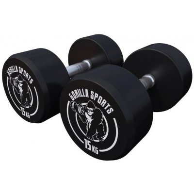 Gorilla Sports kulaté činky gumové, 2 x 15 kg – Zboží Dáma