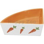 NOBBY Keramická miska pro hlodavce rohová 12 x 12 x 5 cm 250 ml – Sleviste.cz