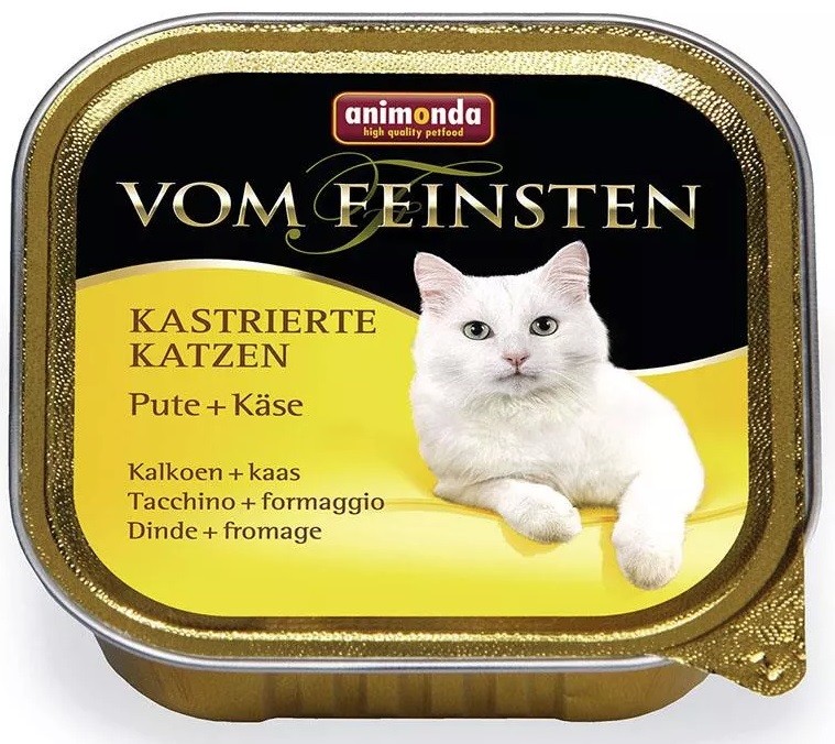 Vom Feinsten KASTRIERTE KATZEN wet food for neutered cats Turkey Cheese 100 g