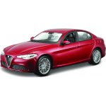 Bburago Alfa Romeo Giulia 2016 Metallic červená 1:24 – Zboží Dáma