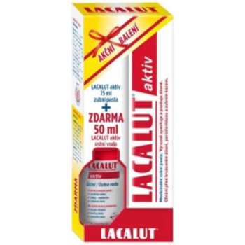 Lacalut Aktiv zubní pasta 75 ml + ústní voda 50 ml dárková sada