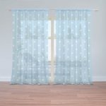Sablio Záclony Bílé tečky na modré: 2ks 150x250cm – Hledejceny.cz