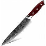 Japonský šéfkuchařský nůž z damaškové oceli SaKuRo Red Pakka 20,3 cm – Zboží Mobilmania