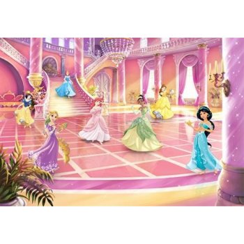 Komar 8-4107 Fototapety Disney Princess třpytivá párty rozměr 368 cm x 254 cm