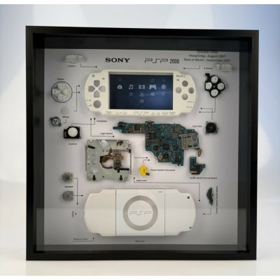 Sony PSP 2000 PlayStation Portable, rámeček s rozebranou retro konzolí – Hledejceny.cz