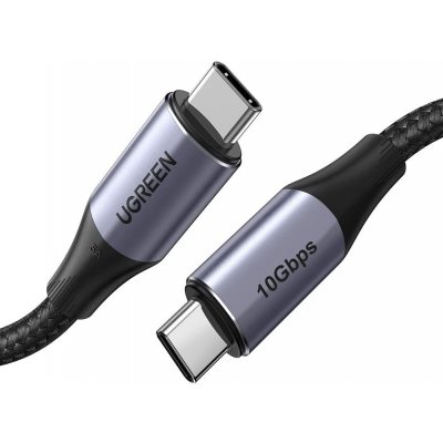 Ugreen US355 USB-C na USB-C 3.1 Gen.2, PD, 5A, 100W, 4K, 10Gbps, 1m, černý – Zboží Mobilmania