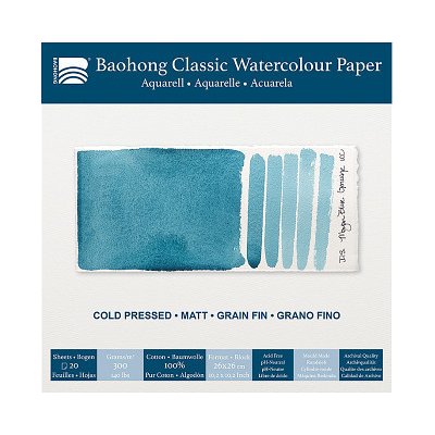 Baohong Akvarelový blok Classic 26x26cm cold pressed 300g – Zboží Mobilmania