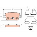 Sada brzdových destiček, kotoučová brzda TRW GDB1732 – Hledejceny.cz