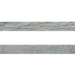 Betonová deska plotová sokl, oboustranná – 200 x 25 cm, štípaný a skládaný kámen - šedý – Sleviste.cz