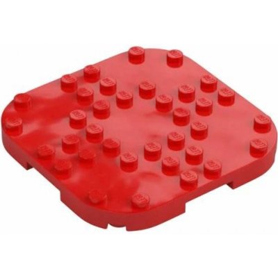LEGO® 66790 Plate 8 x 8 x 0.7 with Rounded Corners červená – Zboží Mobilmania
