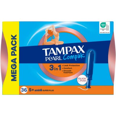 Tampax Tampony s aplikátorem Pearl Compak Super Plus 36 ks – Zboží Dáma