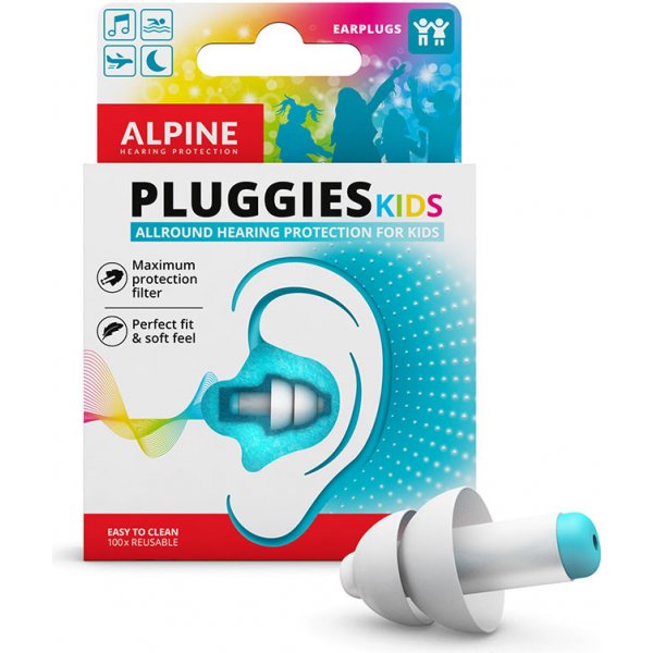 Alpine Pluggies Kids proti hluku a vodě SNR -25 dB 1 pár od 310 Kč -  Heureka.cz
