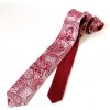 Kravata Lee-Openheimer hedvábná kravata červená paisley twin