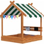 Outsunny Pískoviště se stříškou 124x116x146 cm oranžové – Zboží Dáma