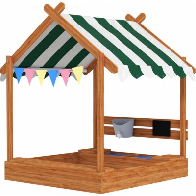 Outsunny Pískoviště se stříškou 124x116x146 cm oranžové – Zboží Dáma