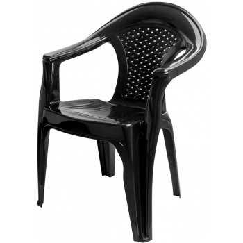 Mega Plast, plastová židle Gardenia 81 x 57 x 58 cm, antracit