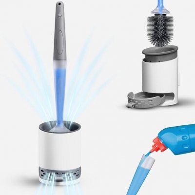 Schvegler Dobíjecí silikonový toaletní kartáč s čističem toalet Silikonový toaletní – Sleviste.cz