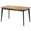 Jídelní stůl PIASKI Jídelní stůl rozkládací - NST140, 140/180x80, dub artisan/matná černá
