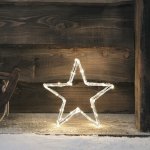 Lights4fun akrylová LED hvězda 30 cm, teplá bílá, s časovačem LL24091 – Hledejceny.cz