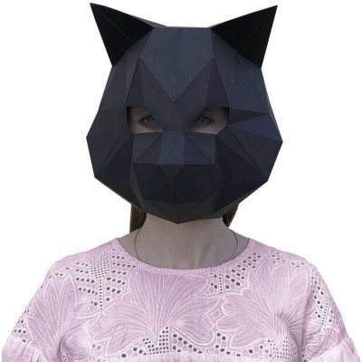 papírový model 3D maska kočky černá – Zbozi.Blesk.cz
