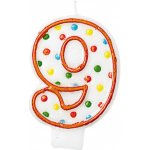 Amscan Dortová svíčka číslo 9 tečky – Sleviste.cz