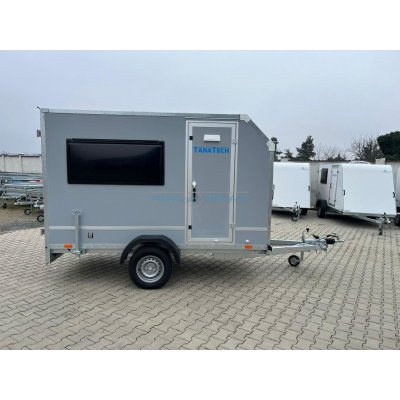 Skříňový přívěs Tomplan TFDS 300.00 1300kg zadní dveře – Sleviste.cz