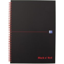 Oxford Kroužkový blok Black n' Red A5 linkovaný 70 listů