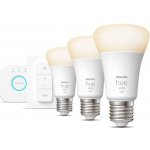 Philips Propojovací zařízení Hue BRIDGE a 3 ks LED žárovek E27 9,5W 75W teplá bílá 2700K stmívatelné – Zboží Mobilmania