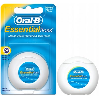 Oral-B Essential Floss Unwaxed 50 m – Sleviste.cz