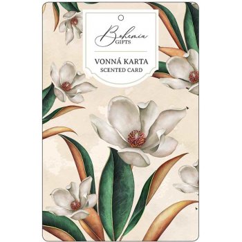 Bohemia Gifts Aromatická karta velká 10,5 x 16 cm Bílé květiny