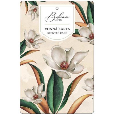 Bohemia Gifts Aromatická karta velká 10,5 x 16 cm Bílé květiny