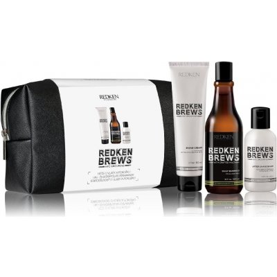 Redken Brews Vánoční sada šampon 300 ml + krém na holení 150 ml + balzám po holení 125 ml dárková sada