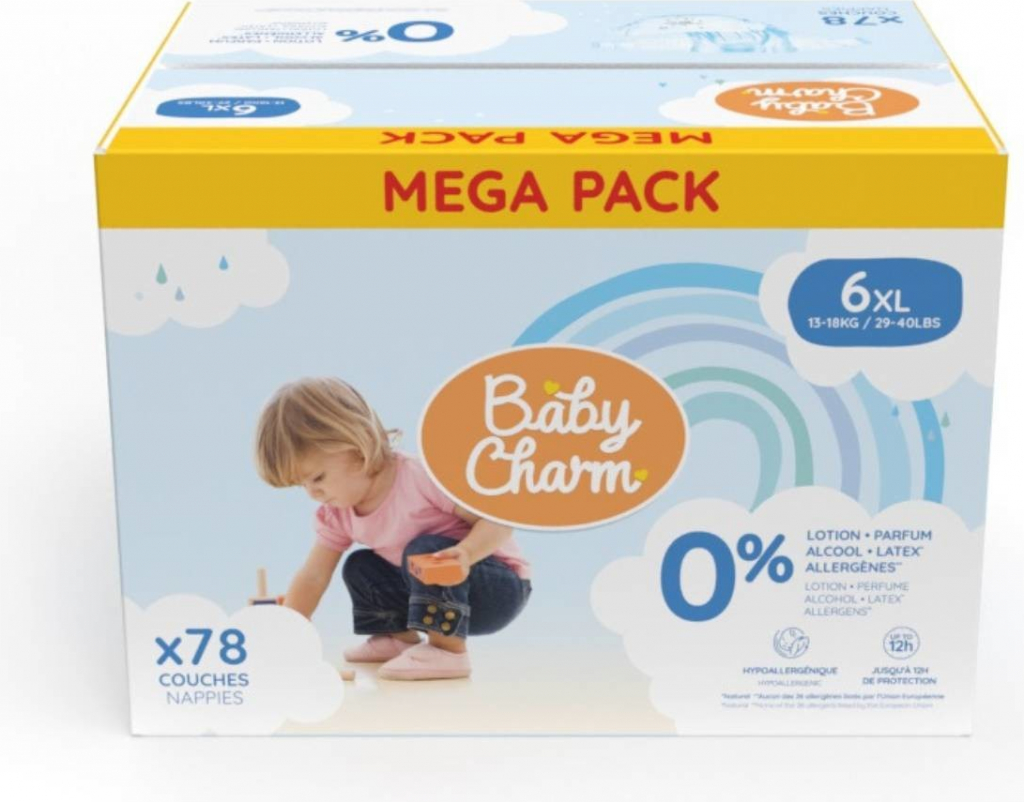 Baby Charm Super Dry Flex 6 XL 13-18 kg 78 ks