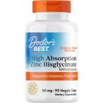 Doctor's Best High Absorption Zinc Bisglycinate 50 mg 90 rostlinných kapslí – Hledejceny.cz