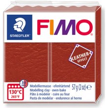 FIMO leather effect rezavá 749