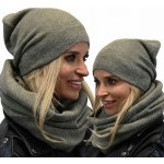 Fashionweek dámský zimní set čepice a šála ZIZI-K6 Khaki – Hledejceny.cz