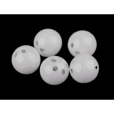 Chrastítko kulička Ø2,4 a 2,6 cm - (Ø26 mm) bílá (50 ks) – Zboží Dáma