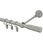 HEBR Garnýž Torino matná stříbrná jednoduchá 180 cm – Zbozi.Blesk.cz