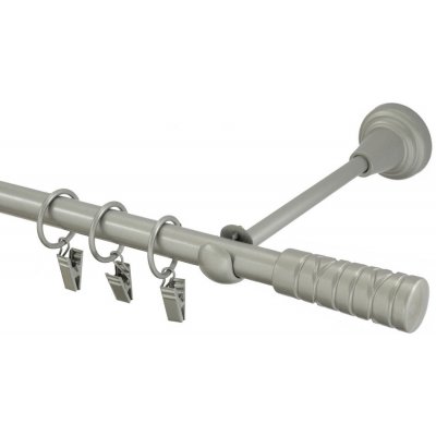 HEBR Garnýž Torino matná stříbrná jednoduchá 180 cm – Zbozi.Blesk.cz