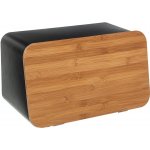 5five Simply Smart Černý chlebník s krájecím prkénkem, 37 x 19 x 22 cm 151193 černá – Zboží Dáma