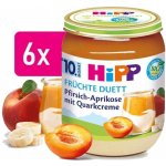 Hipp BIO Ovocný duet Broskev meruňka tvaroh 6 x 160 g – Zboží Dáma
