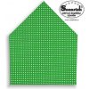 Šátek Soonrich bavlněný šátek bílý puntík na zelené bsp030