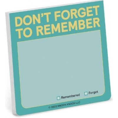 Knock Knock Don't Forget to Remember Sticky Note Pastel
